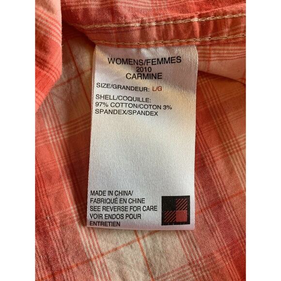 Woolrich Women’s Coral Cream Plaid LS Shirt - Picture 11 of 11